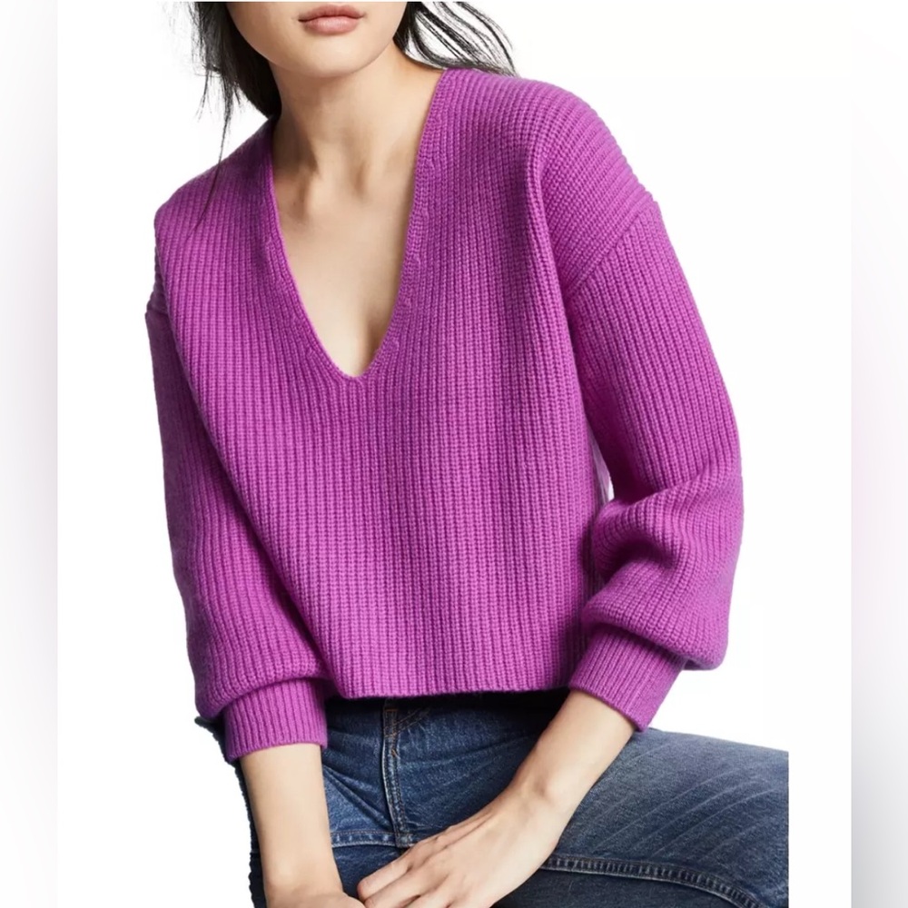 A.L.C. Women’s Melanie Wool V-Neck Cropped Sweater
